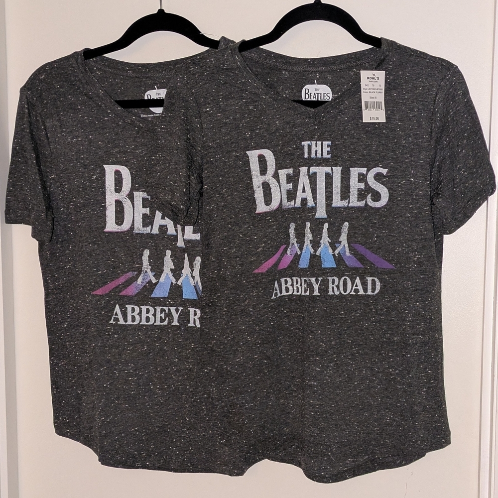 The Beatles Abbey Road Ladies T-Shirts - Heather Gray NWT , 2 Sizes Available